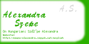 alexandra szepe business card